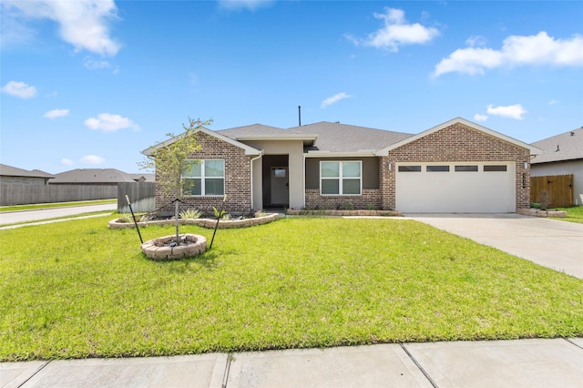 3434 Harper Meadow Ln, Missouri City, TX 77459 - view of front of house featuring a garage, concrete driveway, and brick siding