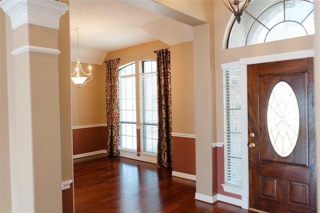 1818 Janell Rene Cir, Deer Park, TX 77536 - entrance foyer with plenty of natural light, wood finished floors, baseboards, and lofted ceiling