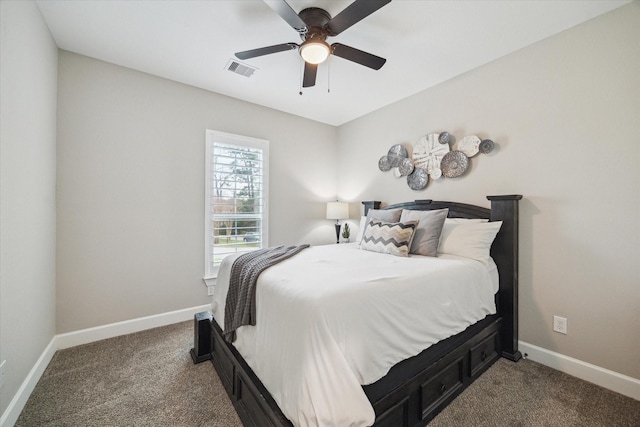 25747 Beaver Run Dr, Huffman, TX 77336 - bedroom featuring carpet, baseboards, and ceiling fan