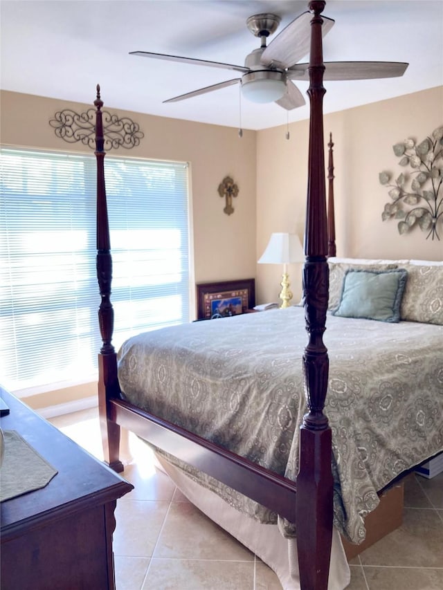 157 Rolling Hills Dr, Conroe, TX 77304 - bedroom with tile patterned flooring and a ceiling fan