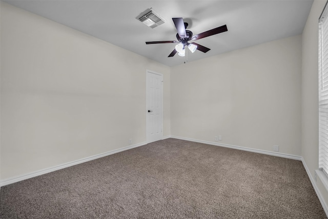 15905 Lakeview Dr, Jersey Village, TX 77040 - carpeted empty room with ceiling fan and baseboards