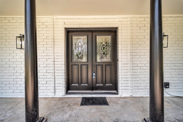 15905 Lakeview Dr, Jersey Village, TX 77040 - entrance to property featuring french doors and brick siding