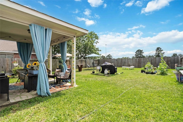 24235 Stargazer Pt, Spring, TX 77373 - view of yard with a patio