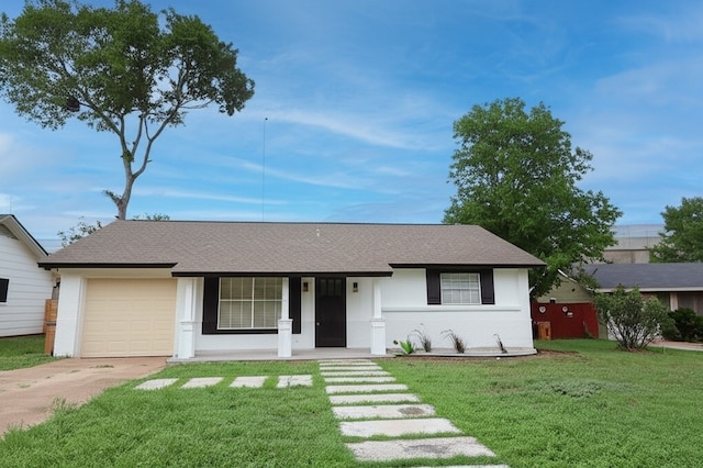 1704 Cherry Orchard Dr, Austin, TX 78745 - single story home with driveway, a garage, a front lawn, and roof with shingles