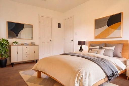 1704 Cherry Orchard Dr, Austin, TX 78745 - bedroom with wood finished floors