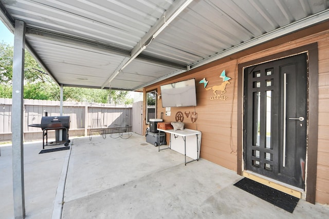 8707 Tartan Walk Ln, Houston, TX 77075 - view of patio featuring grilling area and a gate