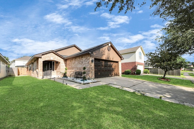 8707 Tartan Walk Ln, Houston, TX 77075 - view of front of home with brick siding, driveway, and an attached garage