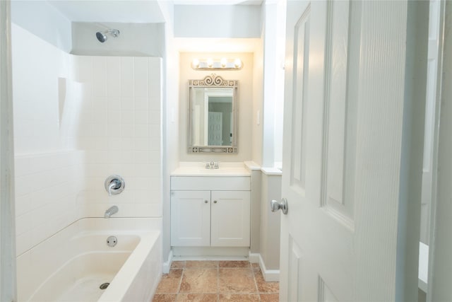 1965 Campbell Rd Unit 1965, Houston, TX 77080 - bathroom featuring vanity, bathing tub / shower combination, and baseboards