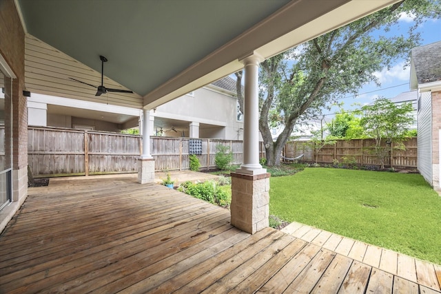 4521 Palmetto St, Bellaire, TX 77401 - deck with ceiling fan