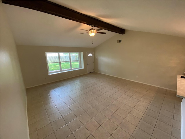 10123 Kent Towne Ln, Sugar Land, TX 77498 - unfurnished room featuring ceiling fan, light tile patterned floors, and baseboards
