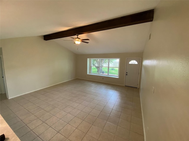 10123 Kent Towne Ln, Sugar Land, TX 77498 - unfurnished room with light tile patterned flooring, a ceiling fan, and baseboards