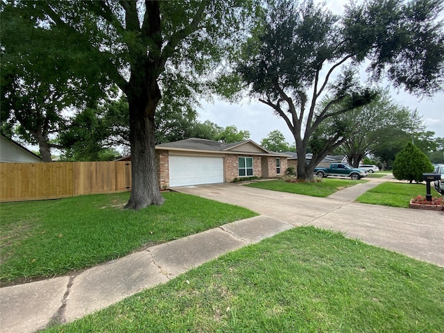 10123 Kent Towne Ln, Sugar Land, TX 77498 - ranch-style home with driveway, a garage, and brick siding