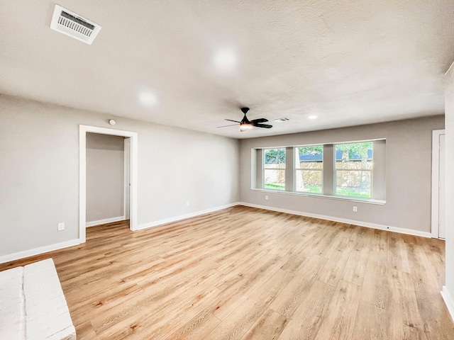 4926 Adonis Dr, Spring, TX 77373 - spare room featuring ceiling fan, light wood finished floors, baseboards, and recessed lighting