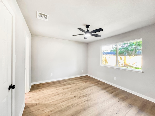 4926 Adonis Dr, Spring, TX 77373 - unfurnished room with light wood-type flooring, baseboards, and a ceiling fan