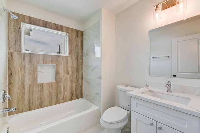 8149 Talton St B, Unit A, Houston, TX 77028 - bathroom with vanity, toilet, and  shower combination