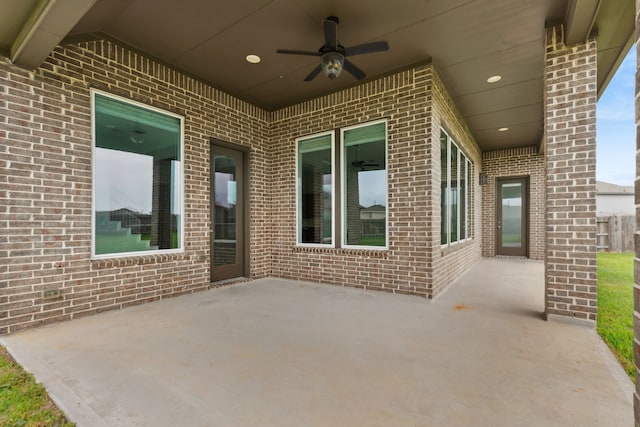 5204 Andorra Bend Ln, Porter, TX 77365 - view of patio with a ceiling fan
