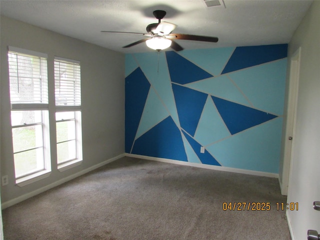16114 Forest Bend Ave, Friendswood, TX 77546 - unfurnished room featuring carpet floors, a ceiling fan, and baseboards