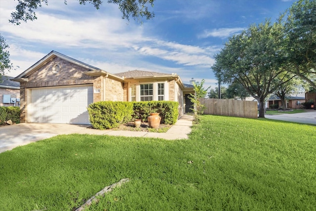 10410 Caribou Cv, Missouri City, TX 77459 - ranch-style house with brick siding, a garage, and concrete driveway