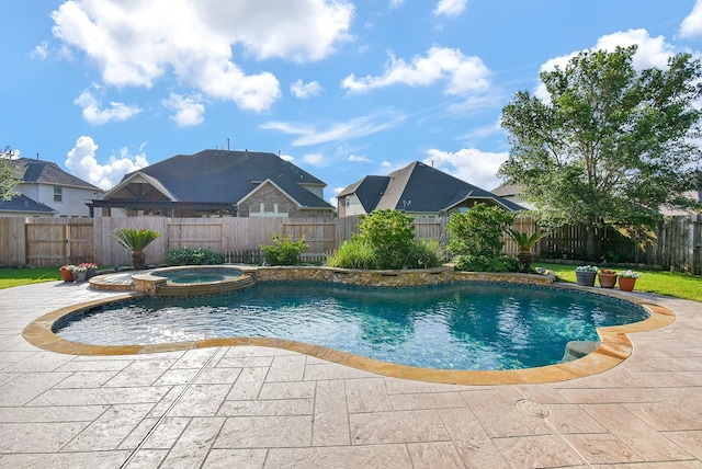 17218 Meek Pass Dr, Cypress, TX 77433 - view of swimming pool with a fenced backyard and a patio area
