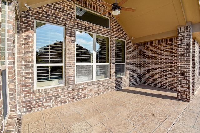 17218 Meek Pass Dr, Cypress, TX 77433 - view of patio / terrace with a ceiling fan