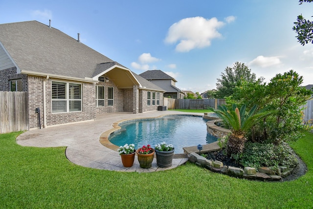 17218 Meek Pass Dr, Cypress, TX 77433 - view of swimming pool with a patio
