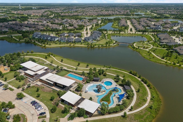 17218 Meek Pass Dr, Cypress, TX 77433 - aerial view of property's location with a pool, a nearby body of water, and nearby suburban area