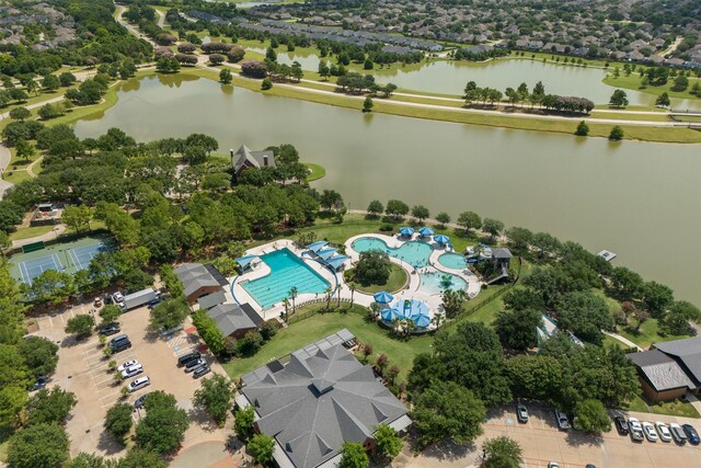 17218 Meek Pass Dr, Cypress, TX 77433 - drone / aerial view of a nearby body of water and a pool