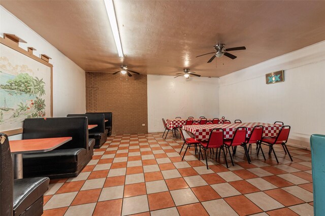 1309 1st St, La Marque, TX 77568 - dining space featuring a ceiling fan