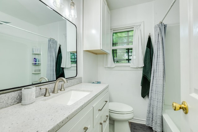 117 Tuna St, Galveston, TX 77550 - bathroom featuring vanity and shower / bathtub combination with curtain