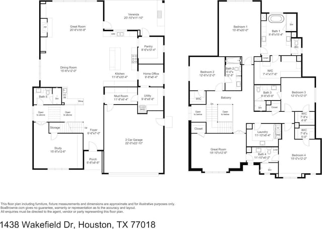 1438 Wakefield Dr, Houston, TX 77018 - home floor plan