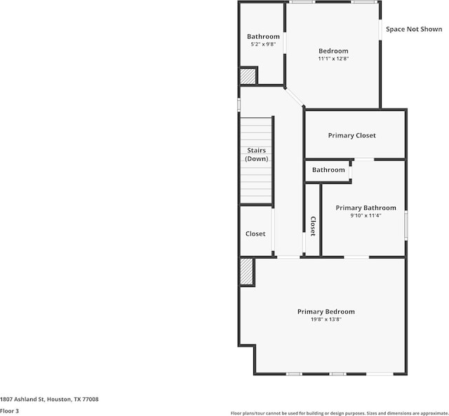 1807 Ashland St, Houston, TX 77008 - room layout