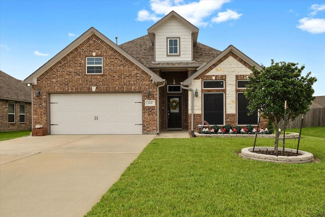 106 Comal Dr, Baytown, TX 77523 - view of front facade featuring concrete driveway, brick siding, and roof with shingles