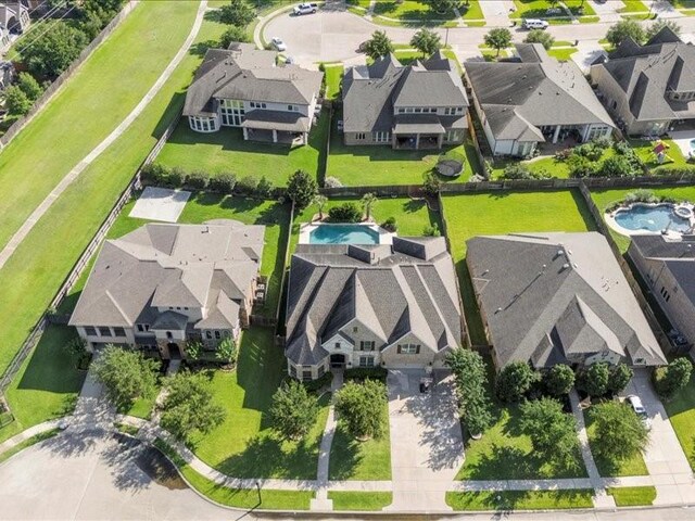 20326 Scarlett Saddle Ct, Cypress, TX 77433 - aerial view of residential area with a pool area
