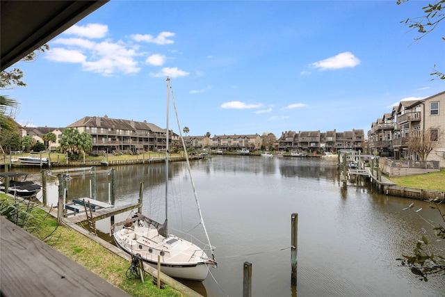 18138 Bal Harbour Dr, Houston, TX 77058 - dock area featuring a water view and a residential view