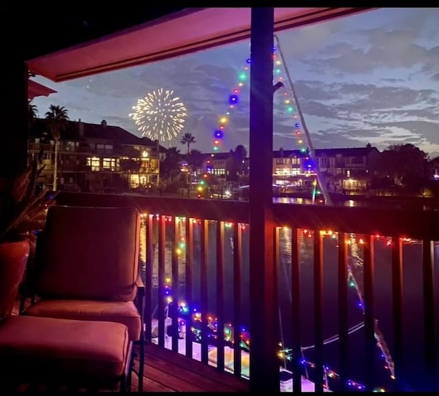 18138 Bal Harbour Dr, Houston, TX 77058 - view of balcony at night