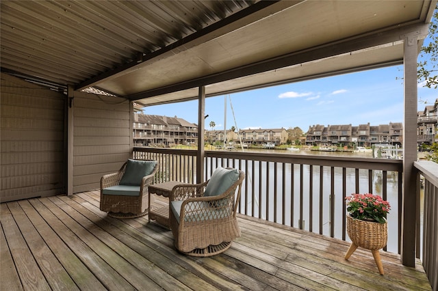 18138 Bal Harbour Dr, Houston, TX 77058 - deck with a water view and a residential view