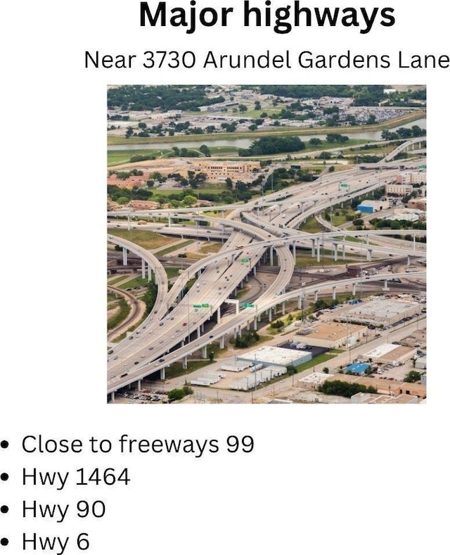 3730 Arundel Gardens Ln, Sugar Land, TX 77498 - aerial map of property and surrounding area