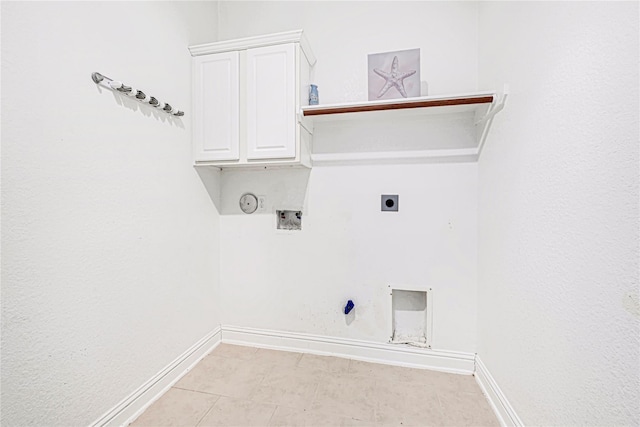 3730 Arundel Gardens Ln, Sugar Land, TX 77498 - washroom with gas dryer hookup, hookup for an electric dryer, baseboards, light tile patterned floors, and washer hookup