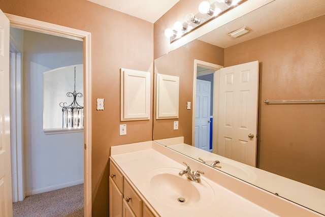 3550 Beacons Vw, Friendswood, TX 77546 - bathroom featuring vanity and baseboards