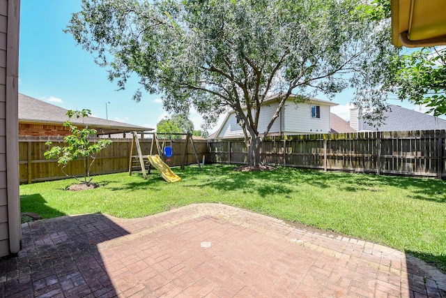 3550 Beacons Vw, Friendswood, TX 77546 - view of yard featuring a playground and a patio