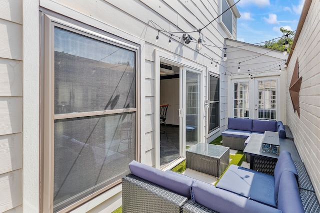 20107 Sunny Shores Dr, Humble, TX 77346 - balcony with an outdoor living space and french doors