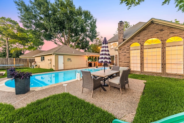 24714 Valleylight Dr, Katy, TX 77494 - view of swimming pool with a patio area and outdoor dining space