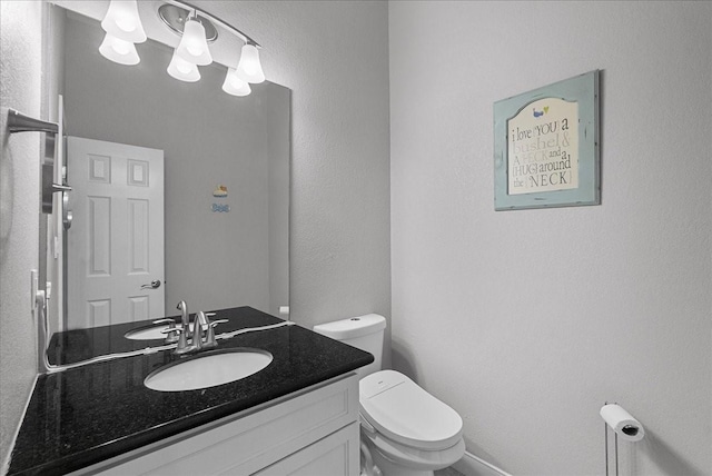 7014 Terrasso Dr, Hitchcock, TX 77563 - half bathroom with toilet and vanity