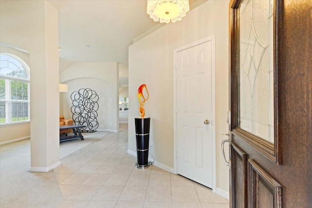 3502 Barrington Ct, Pearland, TX 77584 - foyer with baseboards and light tile patterned flooring