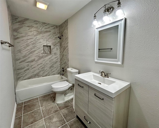 827 Live Oak Dr, Jones Creek, TX 77541 - bathroom featuring vanity, toilet, and shower / tub combination