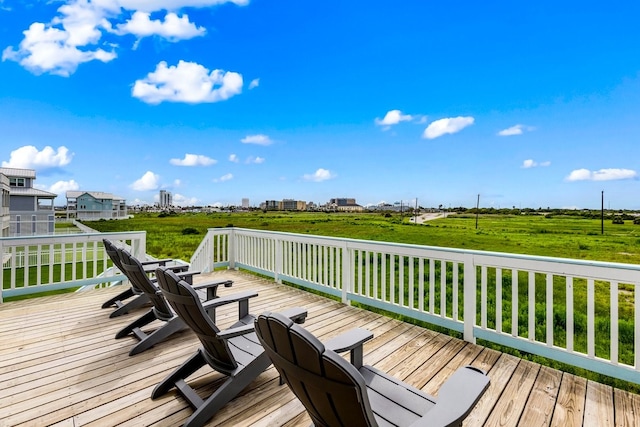 8 Grand Beach Blvd, Galveston, TX 77550 - wooden deck with a yard