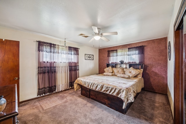 16219 Dundee Rd, Cypress, TX 77429 - bedroom with carpet and ceiling fan