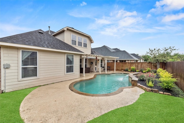 20918 Field Manor Ln, Katy, TX 77450 - view of swimming pool with a pergola and a patio