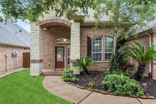 20918 Field Manor Ln, Katy, TX 77450 - entrance to property with brick siding and a lawn
