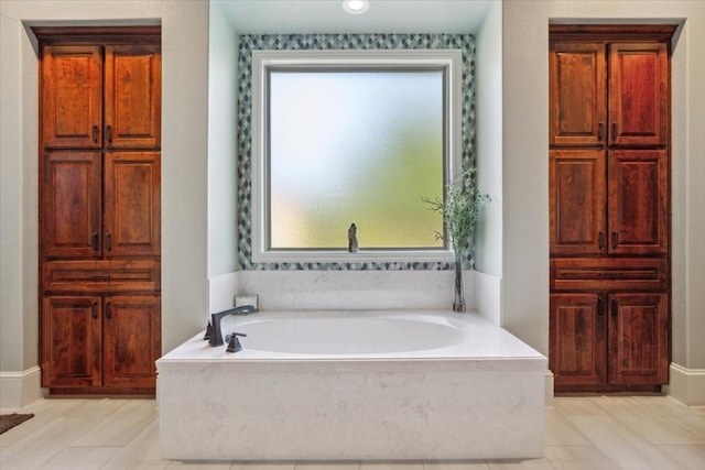 535 Creekside Dr, Salado, TX 76571 - full bathroom with a bath and tile patterned flooring